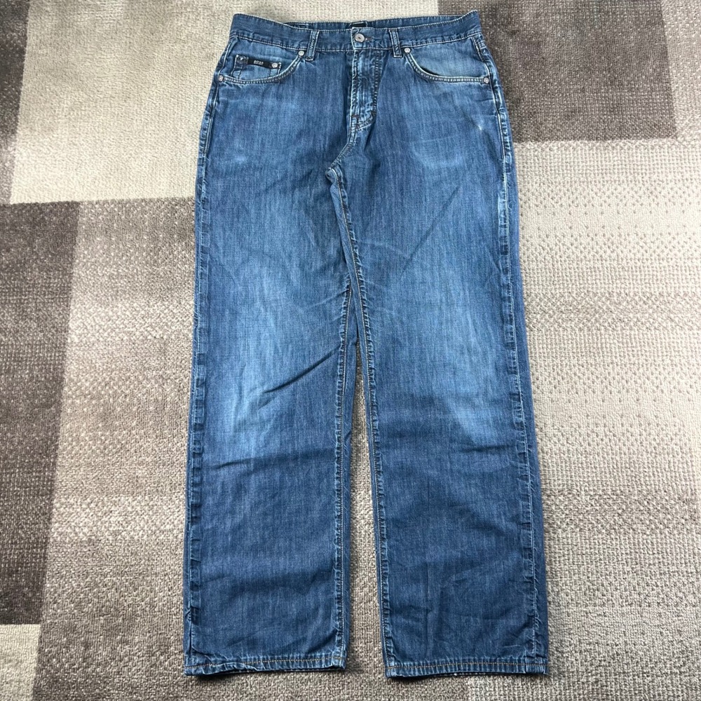 Hugo Boss Jacksons Comfort Fit Blue Jeans Mens Size 34X34 Denim Pants